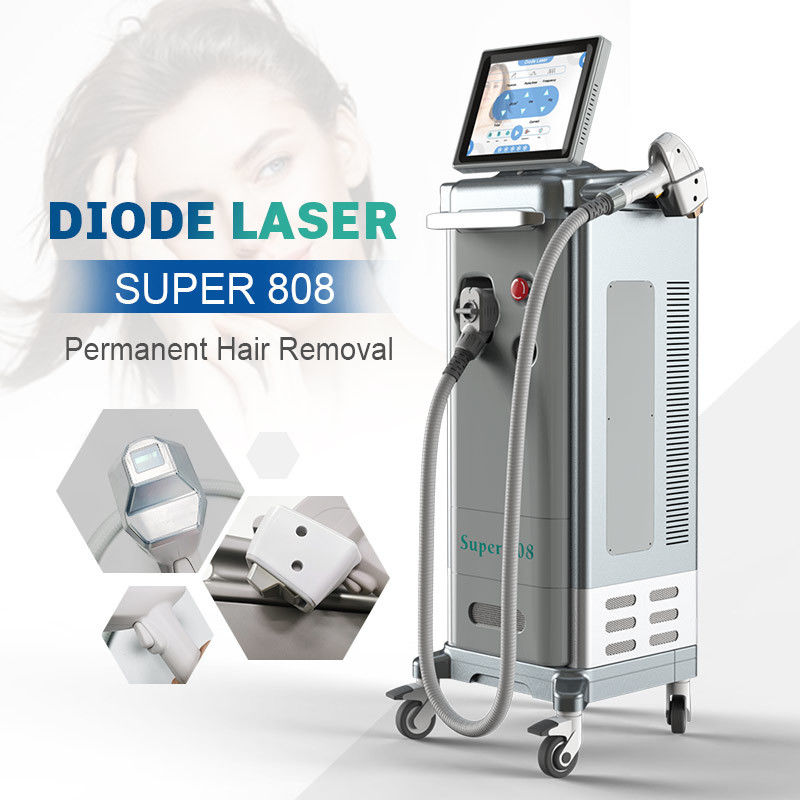 Tanpa Rasa Sakit 3 Gelombang Diode Laser Hair Removal Machine 1200W